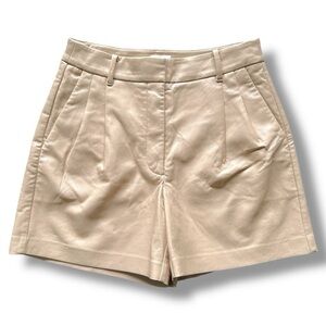 Aritzia Wilfred Effortless Short Vegan Leather Flax Beige